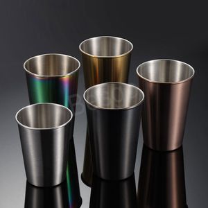 Kieliszki do wina ze stali nierdzewnej Outdoor Portable Soda Napoje Piwo Kuchnia Kuchnia Mleko Jam Kawa Kubek Wodny Bar Party Cocktail Cups BH6380 Wly