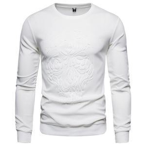メンズTシャツメンズスウェットシャツ2022春と秋の3次元パターン男性プルオーバー