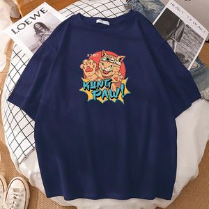 T-shirt maschile kung samurai gatto carino stampa uomini cartoni abiti da abbigliamento anime manga maglietta di moda soft man t shirtmen