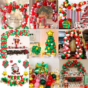 Merry Christmas Balloon Arch Garland Kit Green Red Santa Claus Balloons for Christmas Xmas Year Party Decorations Supplies 201130