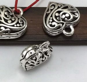 Tibetan Silver heart Pendants Handmade Decorative Metal DIY Jewelry Alloy accessories rh54