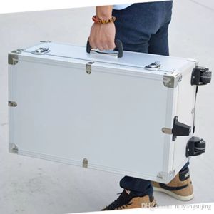 Travel Trolley Precision Прибор Toolbox Toolbox Влагостойкое, ударопрочный алюминиевый сплав ABS чемодан сумка для хранения коробки для хранения багажа багажа