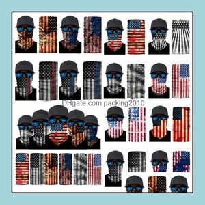 Designer Masks Housekee Organization Home Garden Ll America Flag Cycling Sports Mask Scarf Motorcycle Scarves Outdoor Ha Dhch7