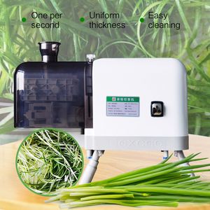 Satılık Otomatik Sebze Parçalama Makinesi Paslanmaz Çelik Bıçak Ticari Yeşil Soğan Parçalayıcı