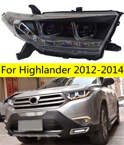 Lâmpada dianteira led automática para toyota highlander 2012-2014 cluger substituição de luz de carro drl faróis de corrida