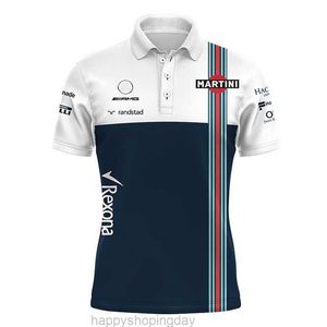 Summer New Shirt F1 Racing Suit Williams Benz Team T-shirt Polo Shirt Mens Lapel Racing Overalls Shirt Women Polos Tops 5xl2