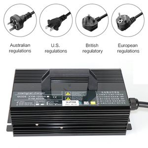 12v30a charger 14-6v lithium ion electric bicycle charger with cooling fan safe and stable