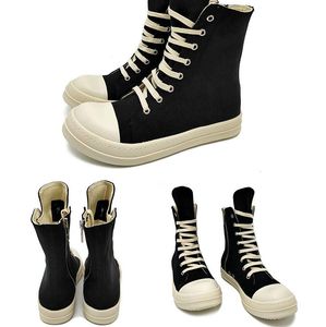 Scarpe eleganti Stivali unisex con fondo spesso nero Stivali corti casual in tela da uomo scuri Scarpe da donna retrò Dissol