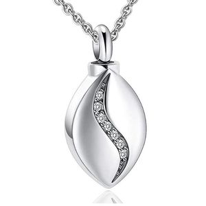 Anhänger Halsketten Drop trendy Edelstahl Tränen Haustier Urne Asche Halskette Memorial Asche Keepsake Cremation JuwelrryPendant