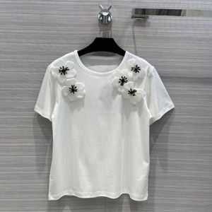 Wholesale black star top for sale - Group buy Women s T Shirt High Quality Runway Designer Pre fall Knitted Tops Women O neck Short Sleeve Star Black Stripe Embroidery Casual