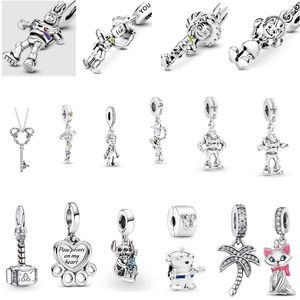 Moda s925 Gümüş Charms Gevşek Boncuk Boncuk Sevimli Erkek Bayan Orijinal Fit Pandora Bilezik Klasik Pop Kolye DIY Bayanlar Takı Hediyeler