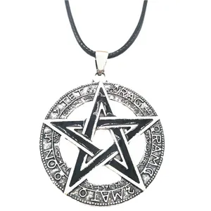 Chains Nostalgia Wicca Pentagram Pentacle Pendant Supernatural Amulet Wiccan Gothic Necklace Witchcraft JewelryChains