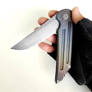 Coltelli Kwaiback versione personalizzata limitata Lama S35VN Coltello pieghevole con manico in titanio Tasca perfetta EDC Attrezzatura pratica da esterno Strumenti di sopravvivenza da campeggio tattici