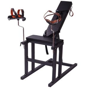 SM Sexmöbler Kvinnor Gun Machine Chair Binding Bondage Abuse Restraint Frame Chair Bonage Furnations BDSM DOM SOFA