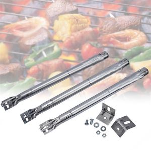 3pcs Universal BBQ Straight Pipe Barbecue Grill Tube Burners Stainless Steel Gas Parts Replacement Outdoor Picnic ing 220510
