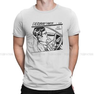 Men's T-Shirts The Office TV Show EVERYBODY HURTS ON STEREO T Shirt Fashion Summer Plus Size Cotton Men's Tees Harajuku Crewneck TShirtM