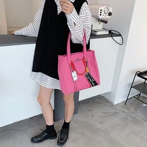 HBP Nero Moda Donna Tote Borse per la spesa Borse di tela Borsa a tracolla semplice e versatile da donna