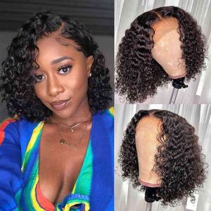 Wholesale peruvian bob wig resale online - Short Curly Bob Wig Human Hair x4 Lace Front Curly Human Hair Wigs Remy Peruvian BoB Wigs For Women Perruque Cheveux Humain