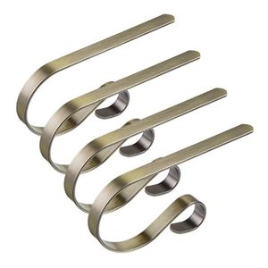 Hooks Rays 4 PCS Manto Şömine Metal Kavrama için Noel Çorap Tutucu Çanta Kanca Askısı Yılı Partisi Dekorasyon