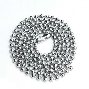 Stainless Steel Ball Bead Chain Necklace 20 inch Length 50cm 60cm for DIY Bracelet Necklace Jewelry Finding Making Chains 2.4mm thickness