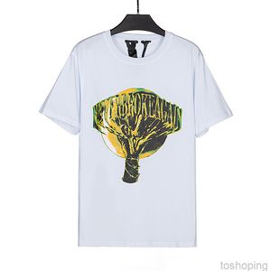 Tide Brand High Street Men's T-shirt Creative Big V Printing Loose All-Match Cotton Men's and Women's Round Neck Kort ärm 11