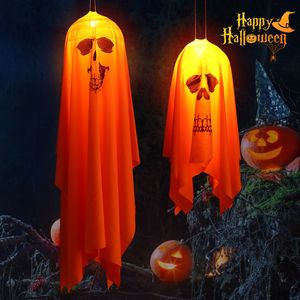 90 cm Halloween LED Light pendurado Ghost Halloween Dress Up Up Growing Wizard Hat Hat Lamp Herror Props Home Bar Decoration