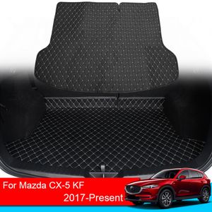 Tappetino per bagagliaio posteriore per auto in pelle PU 1PC per Mazda CX-5 KF 2017-Presente Vassoio per rivestimento del carico impermeabile Accessori per auto