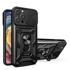 Phone cases 2 in 1 shockproof protection For Samsung A73 A33 A53 A82 A32 A23 A22 5G with push pull camera close window car magnetic bracket ring protective cover