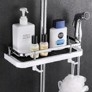 Uchwyt do przechowywania prysznicowego półki na półce na półki szamponowe stojak na tacę szamponową bez wiercenia podnoszącego prysznicowy stojak na głowicę