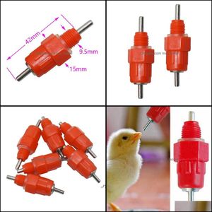 Other Household Sundries Home Garden Red Chicken Nipple Drinker With Steel Ball Screw Heavy Duty Waterer Waterbowl For Potry Rabbit Duck P