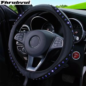 Tampas de volante 37-38cm capa de carro universal shinestones de cristal decoração de decoração protetora interior steeringSteering