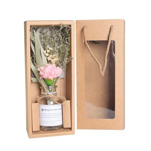 Decorative Flowers & Wreaths Teacher's Day Gift Soap Flower Carnation Mother's Limonium Statice Starry Dried BoxDecorative