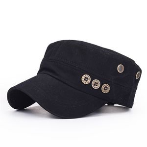 Taktische Kappe Armee Hut 100 % Baumwolle Unisex Flachdach Trucker Hüte für Männer Frauen Bone Gorroas Casquette u 220627