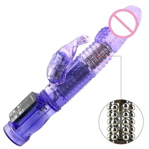 G Spot Dildo Rabbit Vibrator Masturbator Sex for Women Vagina Clitoris Double Vibrator 12 Speeds Vagina Vibration Adult Toys 220817