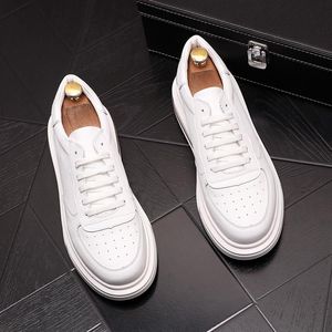 British Style White Wedding Dress Party Shoes Breathable Casual Walking Sports Sneakers Fashion Air Cushion Vulcanized Outdoor Travel Driving Single Loafers