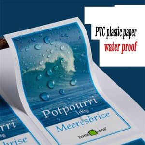 مخصص PVC البلاستيك مضاد للماء الخدش تسمية الزفاف عازلة الزفاف كرافت ورق ثلاثي الأبعاد 220618