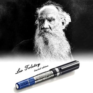 2022 Edizione limitata Scrittore Leo Tolstoy Firma Roller Penna a sfera Design unico Cancelleria per ufficio Scuola Scrittura Penne a sfera lisce Alta qualità