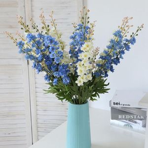 Decorative Flowers & Wreaths 1Pcs 67/80cm Artificial Delphinium Flower Branch Fake Leaf For Wedding Home Decor Hyacinth Silk FlowerDecorativ