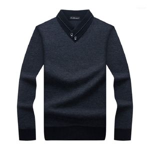 Męskie swetry 2022 Autumn Winter Sweater ciepłe swobodne dzianiny pullover faux fur wełna kurtki