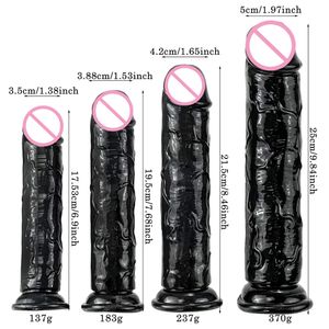 Dildo realistico nero 7 pollici piccolo con forte ventosa per giocare a mani libere Vagina G-spot anale simulare giocattoli adulti donna