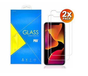 2 pacotes protetor de tela de vidro temperado economizador para iphone 14 plus 13 12 11 Pro máximo x xr 7 8 mais 9h dureza 2packs pacote duplo com pacote de varejo de caixa