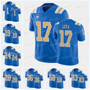 MitNess UCLA Bruins 2021 NCAA Football Blue Jersey Mo Osling III Logan Loya Zach Charbonnet Brittain Brown Jon Gaines II Paul Grattan Ethan Fernea