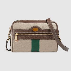 Дизайнерская бренда на плечах сумки Crossbody Beads Bags Сумка Ophidia для женщин Little Flay с веб -зеленой красной полосой 517350