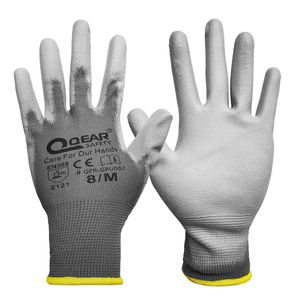 Gloves PU coated palm anti-slip work assembly clean summer light and breathable 201022