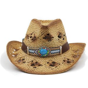 Cappelli Panama per donna estate traspirante grande cappello da cowboy a tesa larga protezione solare da spiaggia protezione UV uomini Luffy cappelli Fedora di paglia