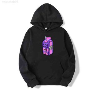 Moletons masculinos moletons suco de suco wrld sweatshirt 100% música real armadilha rap arco -íris de falha de capuz/mulheres de grande tamanho de hip hop pulôver de inverno