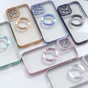 Camera Lens Protection Electroplating shinny cell phone cases case for iphone 13 12 11 pro max xr xs 6 7 8 Plus back cover with logo hole