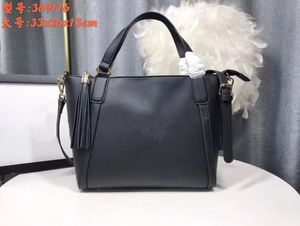 369176 Fashion Women Handbags Bag Totes BagsPurse Fringed Cross body Tassel Shoulder Bag Genuine Leather size 33cm