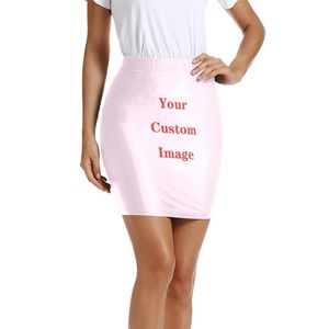 micro mini saia verão skirt skirt saco casual quadril curto festas de escritório tight office padrão personalizado 220608