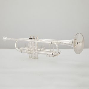 Wholesale silver professional trumpet resale online - 2022Bb Trumpet B Flat Brass Silver Plated Professional instrument